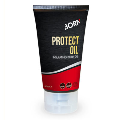 Prodotto olio per il corpo protettivo e isolante Born Protect Oil contro la pioggia
